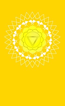 Spiritual background with solar plexus chakra 