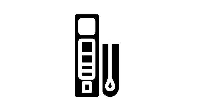 test for influenza a and b viruses glyph icon animation