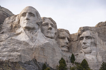 Presidents sculptures at Mount Rushmore National Memorial, South Dakota, USA