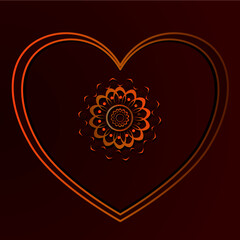 Golden abstract Mandal ornate pattern for background, invitations, cards, premium templates.