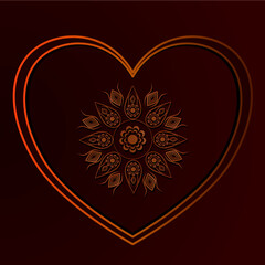 Golden abstract Mandal ornate pattern for background, invitations, cards, premium templates.