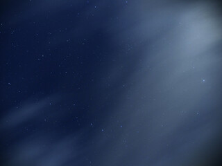 Starry Night Sky with Wispy Clouds