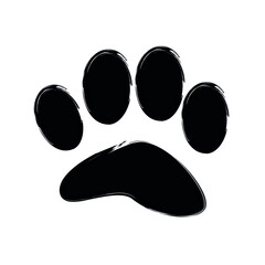 Foot print silhouette symbol vector