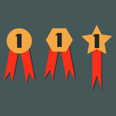 Award ribbon design vector set
