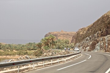 Road in Atlas Mountains, Southern Morocco, Africa 