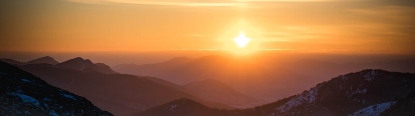 Sunset in the mountains