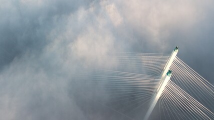 Plakat clouds over the bridge