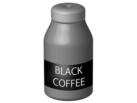 ふた付きの缶のブラックコーヒー