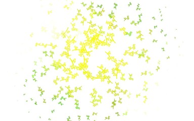 Light Green, Yellow vector natural pattern with branches.