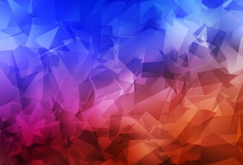 Light Blue, Red vector polygonal pattern.