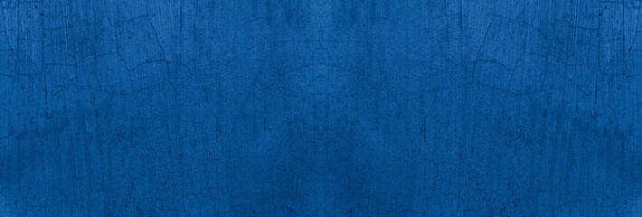 Old wall pattern texture cement blue dark abstract  blue color design are light with black gradient background.