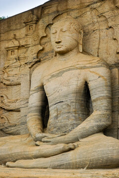 Buddha image at Gal Vihara, Polonnaruwa, Sri Lanka