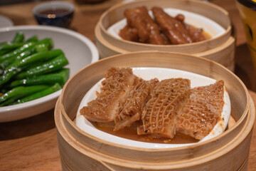 Cantonese morning tea, beef and chicken feet