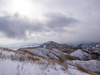 冬の平尾台貫山をひとり占め