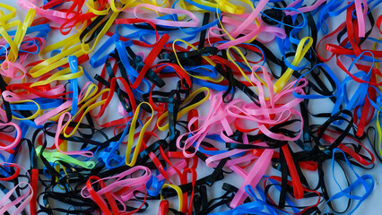 Close up of the rubber band