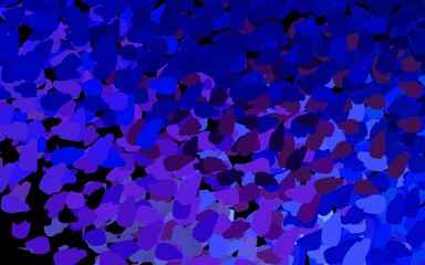 Dark Pink, Blue vector pattern with random forms.