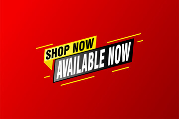 available now banner. available now speech bubble label set. available now sign