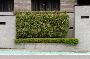 street wall background ,Industrial background, empty grunge urban street with warehouse brick wall