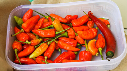red and green peppers