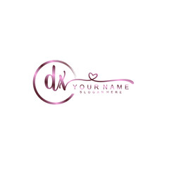 DX beautiful Initial handwriting logo template