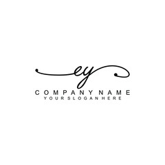 EY beautiful Initial handwriting logo template