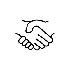 Handshake line icon. deal, partner, Business symbol. Editable stroke. Design template vector