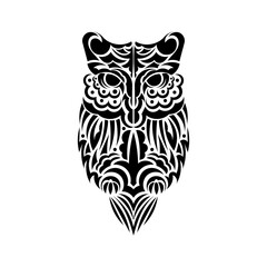 Boho owl. Isolated. Vector illustration.