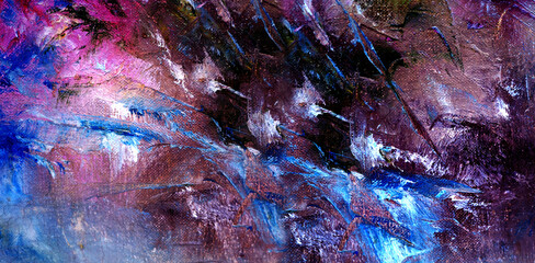 Obraz premium Colorful oil paint brush stroke abstract background texture design illustration. 