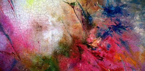 Colorful oil paint brush stroke abstract background texture  design illustration.
