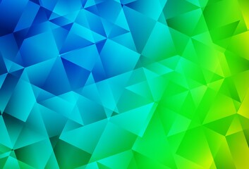 Light Blue, Green vector low poly background.