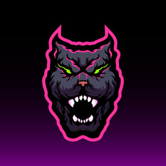 pitbull angry dog mascot e sport logo