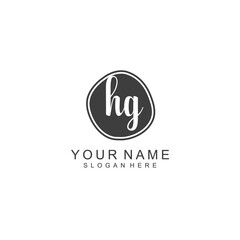 HG beautiful Initial handwriting logo template