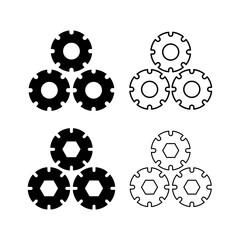 Gear icons set