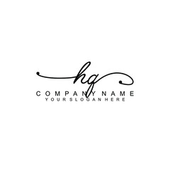 HQ beautiful Initial handwriting logo template