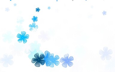 Obraz na płótnie Canvas Light Blue, Yellow vector doodle background with flowers.