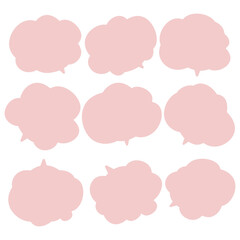 Set speech bubbles on a white background, vector speaking or talk bubble , icon text or communication