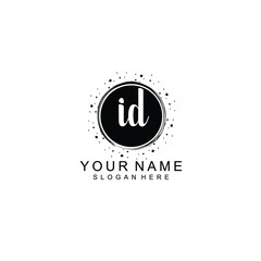 ID beautiful Initial handwriting logo template