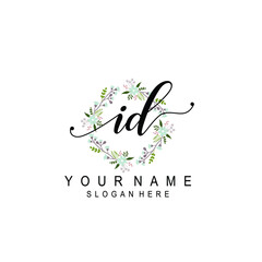 ID beautiful Initial handwriting logo template
