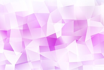 Light Pink vector polygon abstract layout.