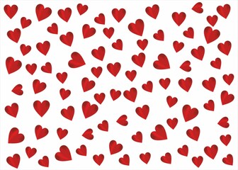 Vector background with red hearts. saint valentine`s day. Gift wrapping 
holiday joy love