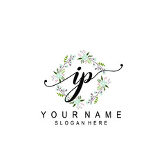 IP beautiful Initial handwriting logo template