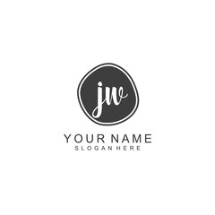 JW beautiful Initial handwriting logo template