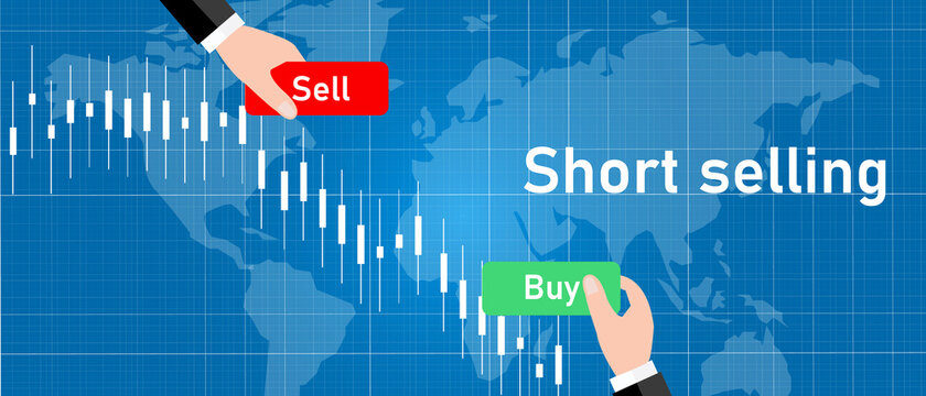 short selling stock in stocks market sell high buy low trading strategy candle stick graph chart