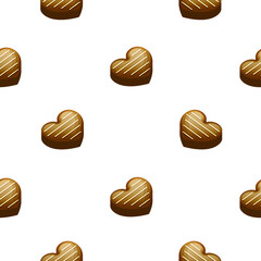 Seamless Pattern Abstract Elements Chocolate Sweet Vector Design Style Background Illustration