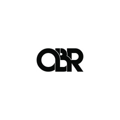 obr letter original monogram logo design