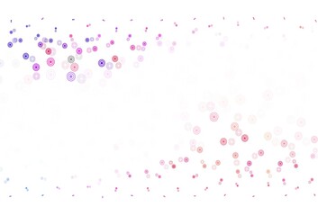 Light Pink vector pattern with spheres.