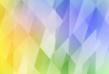 Light Multicolor vector backdrop with rhombus.