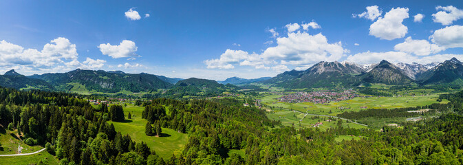 Ausblick auf das Oberstdorfer Becken im südlichen Allgäu