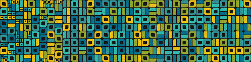 Abstract Geometric Pattern generative computational art illustration