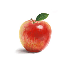 apple with leaves	